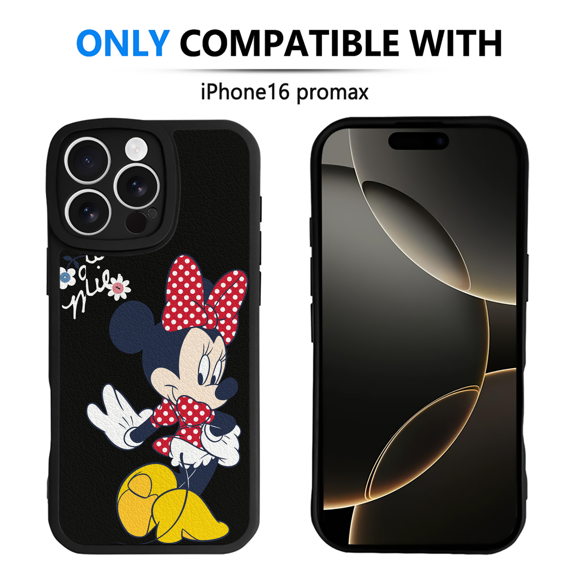 （画像用） ミッキーマウス Mickey Mouse 【iPhone 16シリーズ対応】シリコンスマホケース（レザー調） 材質：シリコン